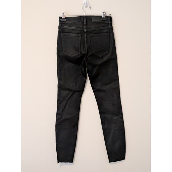 NWOT Pistola Aline High Rise Skinny Black Coated Jeans Night Sky 26 Moto Grunge - Picture 3 of 10